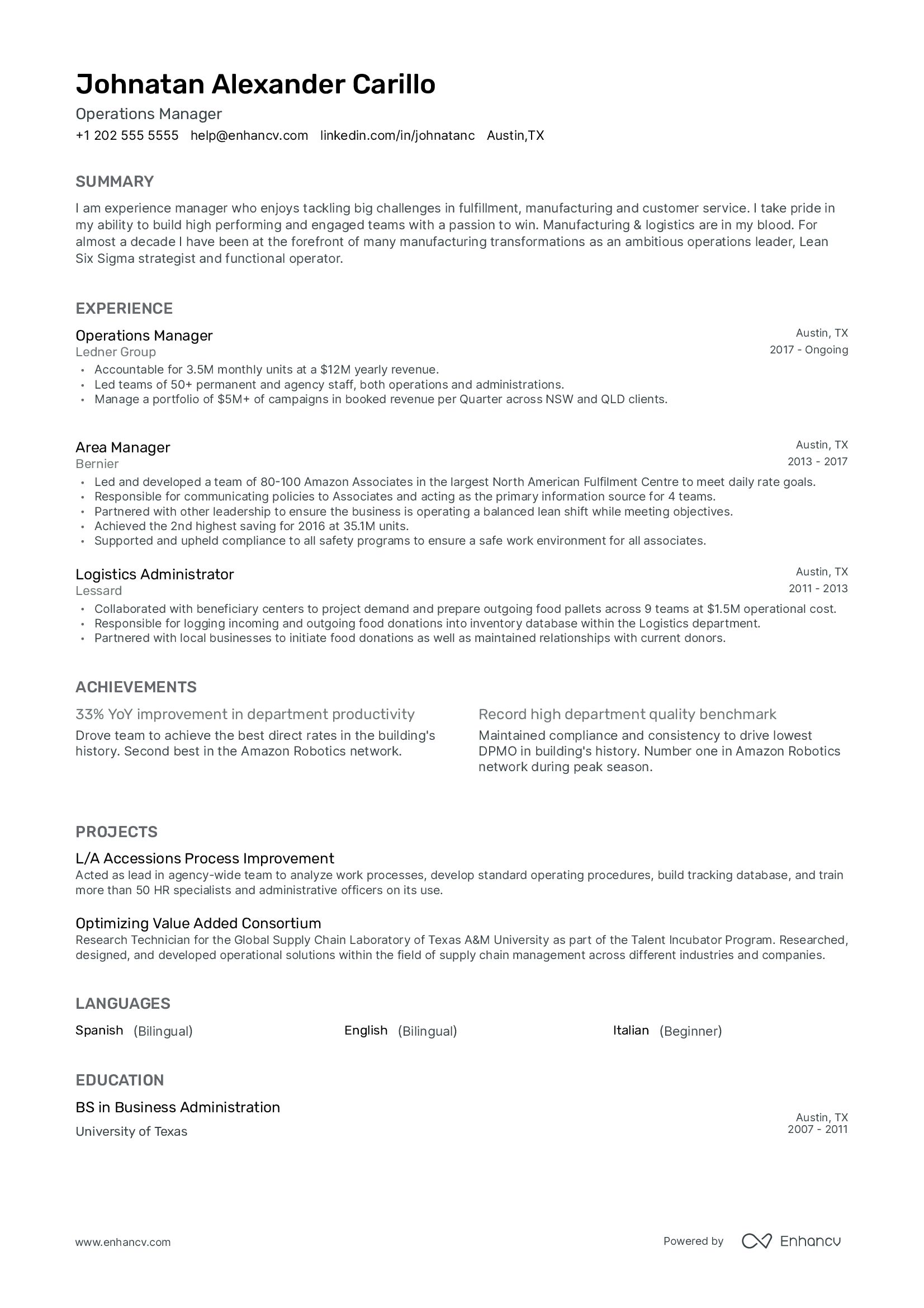 Traditional Resume Master